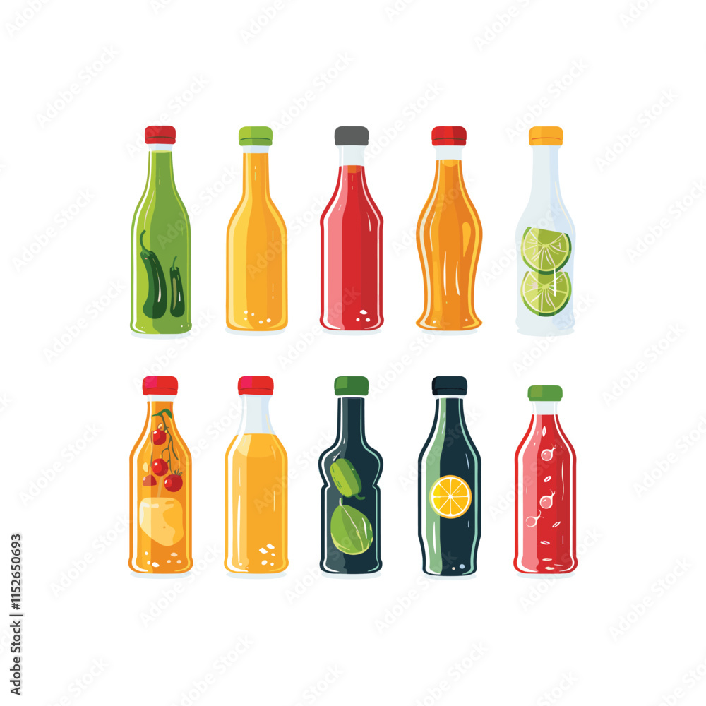 vegetables in a bottle design modern vector template vegetables in a bottle design modern vector template