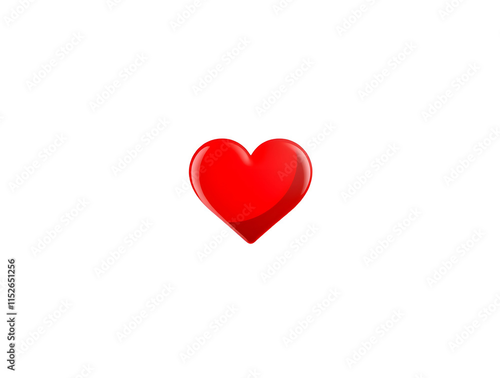 red heart illustration icon isolated on white background love romance valentine theme concept red heart illustration icon isolated on white background love romance valentine theme concept
