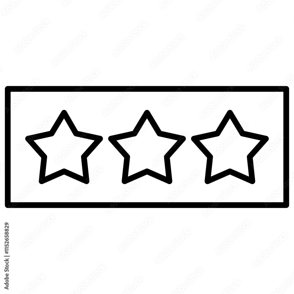 Rating Star Icon, Black And White Outline Icon Symbol Rating Star Icon, Black And White Outline Icon Symbol