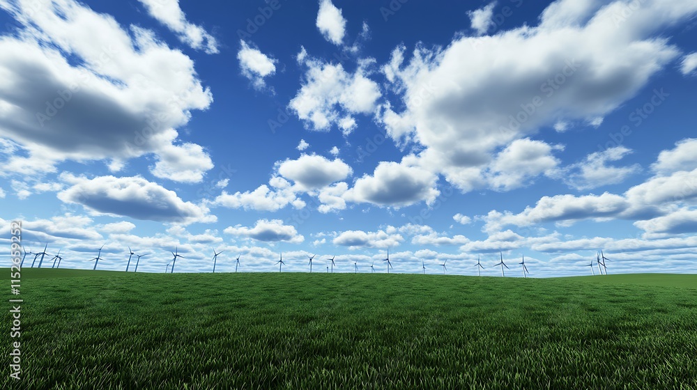 Wind Turbines in Green Fields Generating Clean Energy Wind Turbines in Green Fields Generating Clean Energy