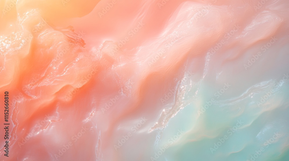 Fototapeta premium Ethereal Waves Soft Abstract Ocean at Sunset