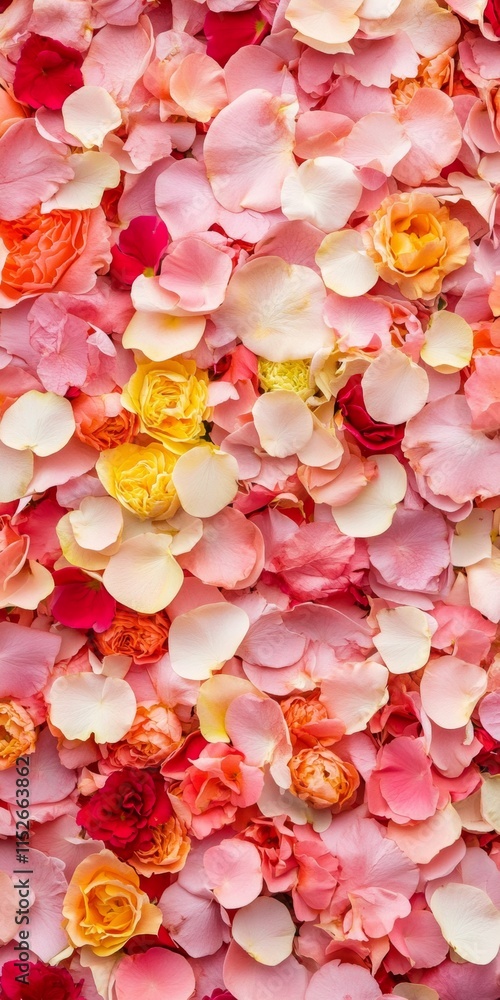 Fototapeta premium Vibrant Floral Petals in a Harmonious Pattern