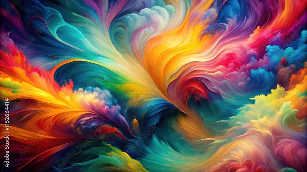Fototapeta premium Abstract painting with vibrant colors and dynamic shapes, abstract, painting, colorful, modern, contemporary, art