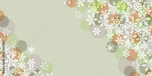 雪　クリスマス　冬　和柄　背景	