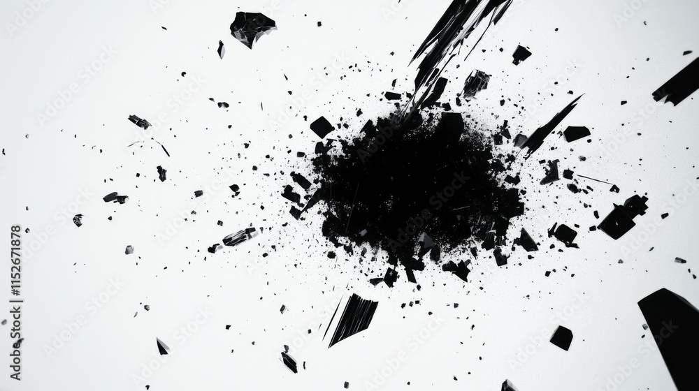 Abstract Dynamics with High Contrast on White Background Abstract Dynamics with High Contrast on White Background