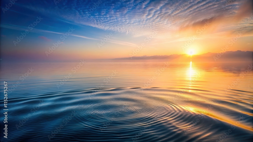 Obraz premium Softly glowing sea ripples on a misty morning with the ocean in the background , landscape, ocean, landscape, ocean, peaceful, gentle