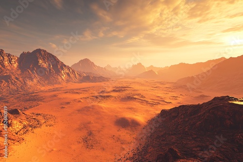 Wallpaper Mural sunrise in the mountains Torontodigital.ca