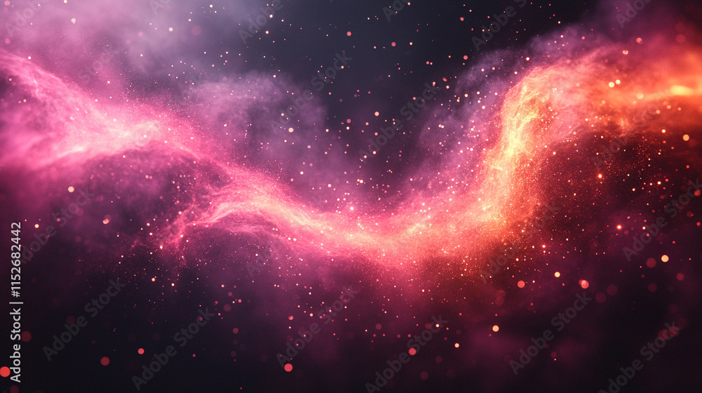 Fototapeta premium Modern digital abstract 3D background with flowing lines and shapes symbolizing technological processes, digital storage, science, and education, highlighting network abilities and innovation