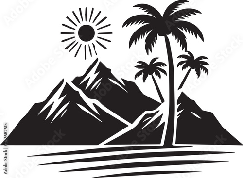 Palm tree silhouette