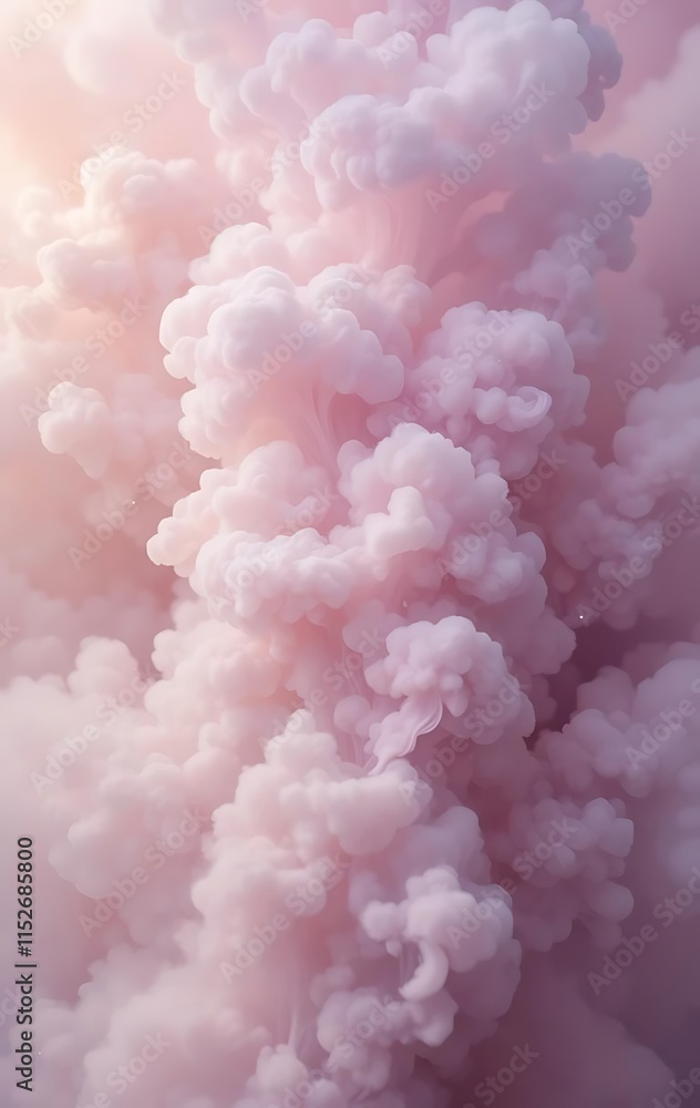 Fototapeta premium Abstract Pink Cloud Formation Swirling Softly