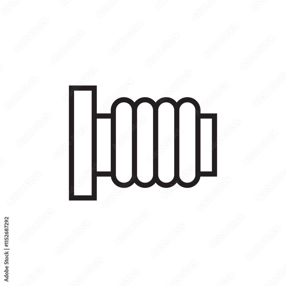 copper condenser connecting pipe icon outline vector eps copper condenser connecting pipe icon outline vector eps