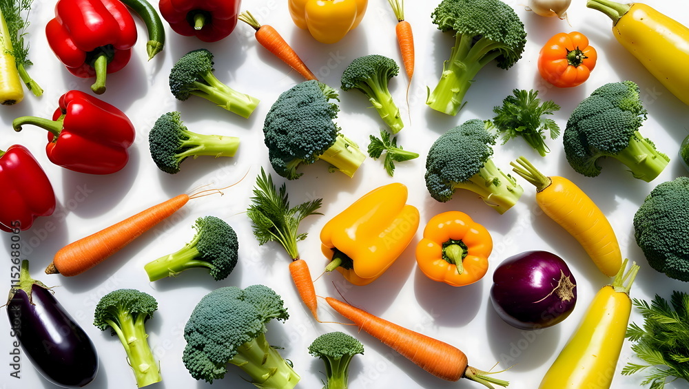 Multicolor mix ripe, healthy and juicy vegetables spread on white background. Multicolor mix ripe, healthy and juicy vegetables spread on white background.