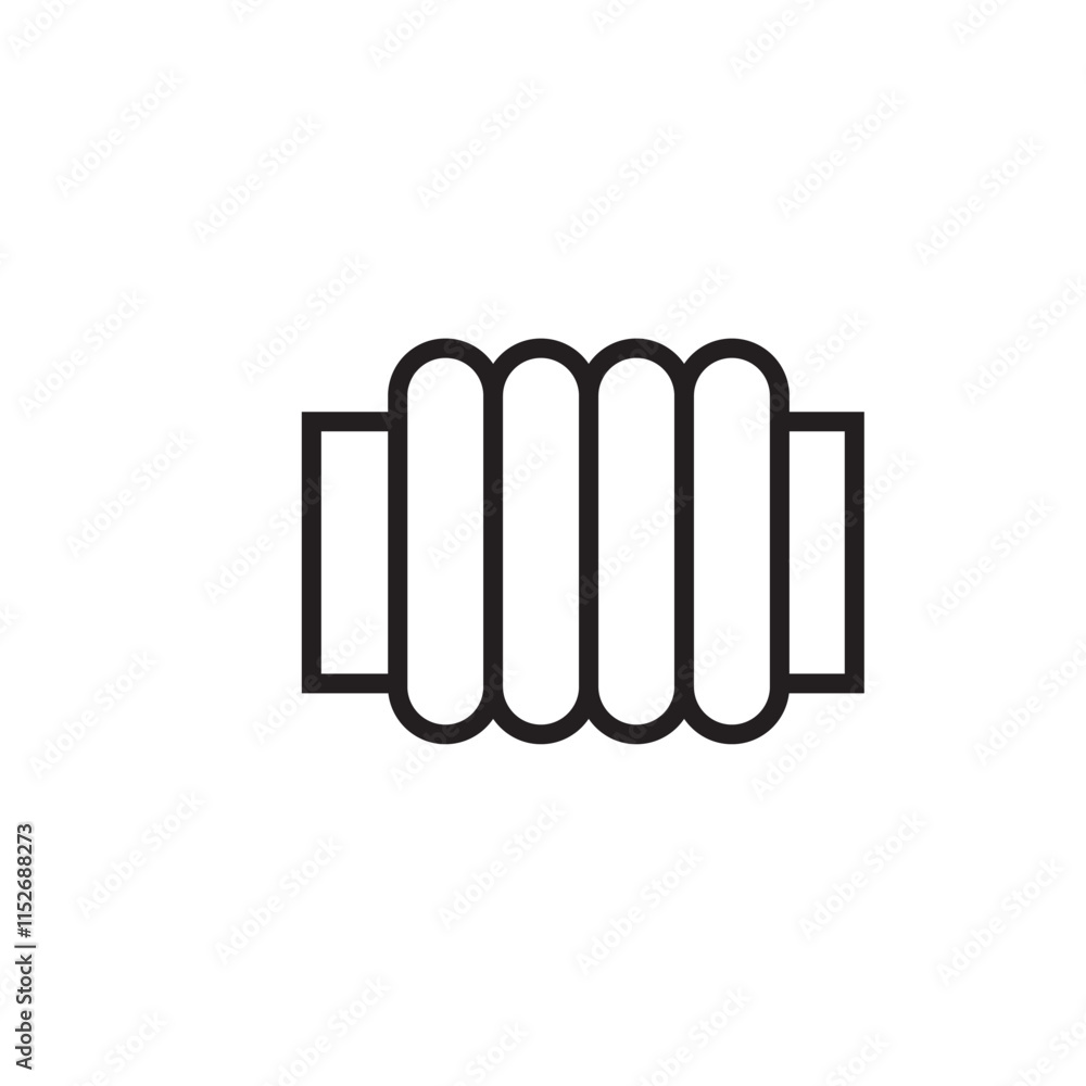 copper condenser connecting pipe icon outline vector eps copper condenser connecting pipe icon outline vector eps