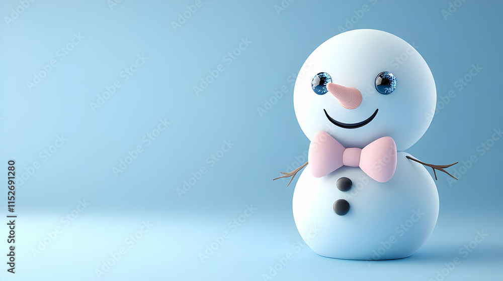 Cute 3D Snowman Illustration Cute 3D Snowman Illustration