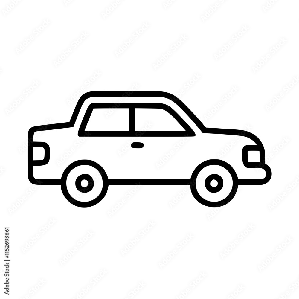Car in outline icon style, travel and tourism theme. Car in outline icon style, travel and tourism theme.