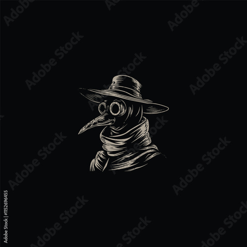 Doctor plague logo design vector template illustration