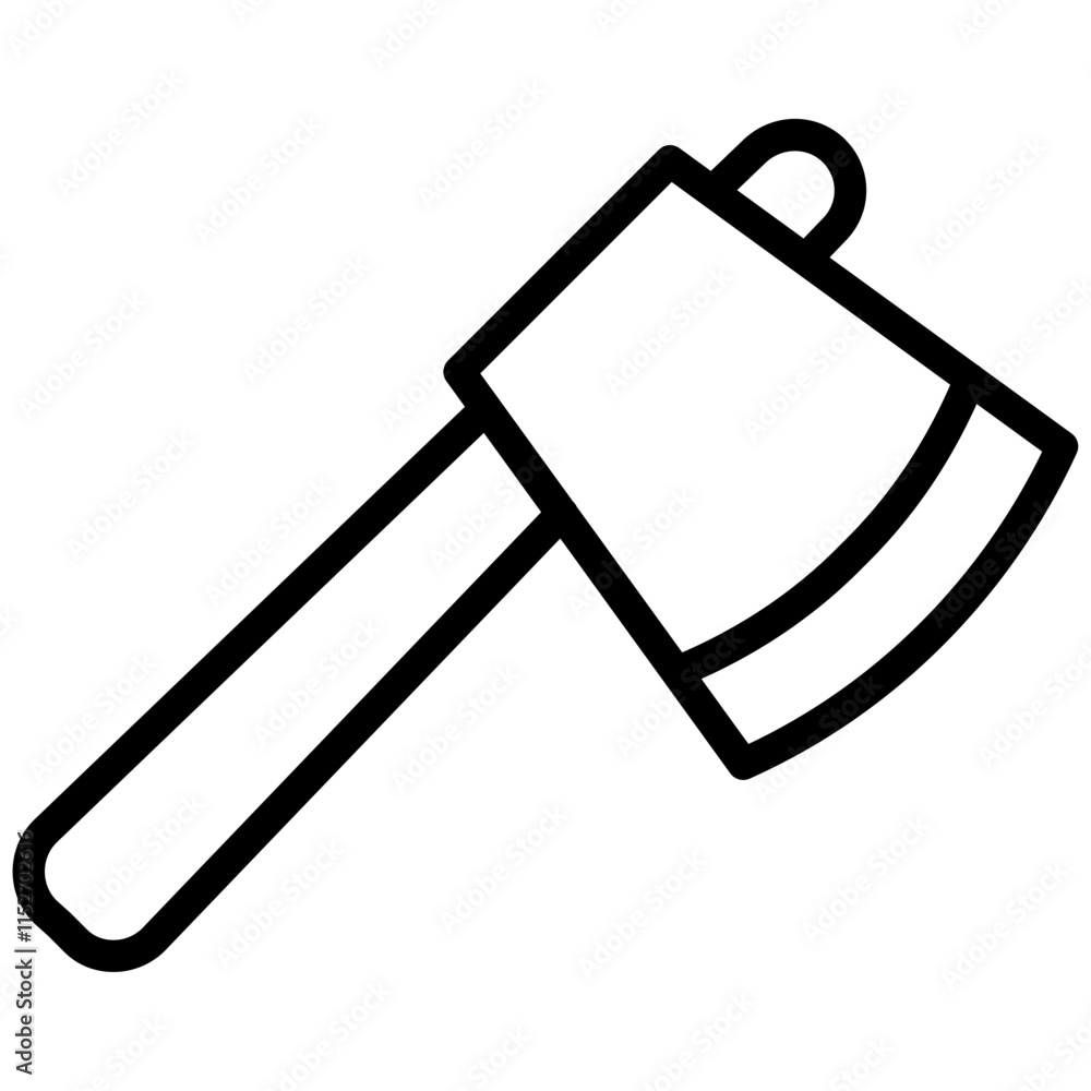 Axe Outline Icon - Carpentry Axe Outline Icon - Carpentry