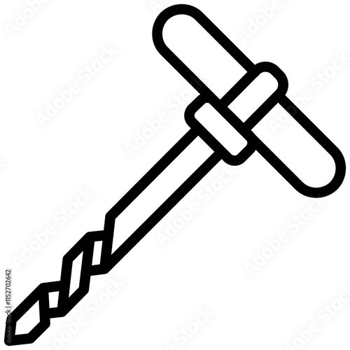 Auger Outline Icon - Carpentry