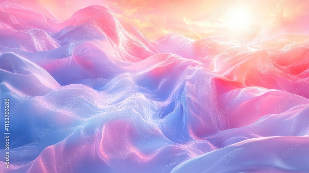 Colorful abstract fractal background with pink and blue hues.