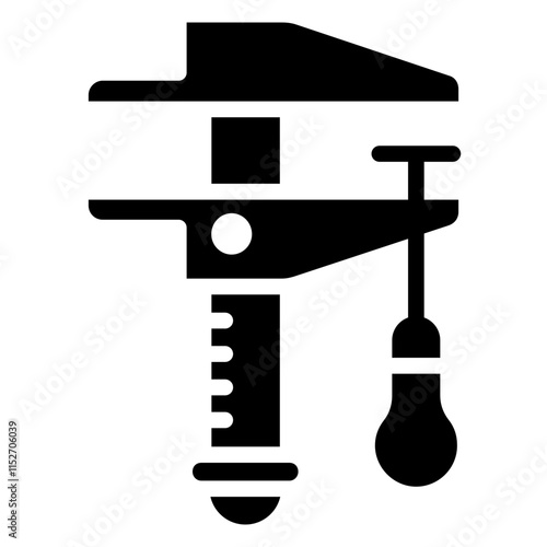 Vernier calipers Glyph Icon - Carpentry