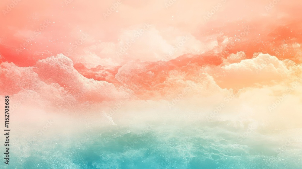 Fototapeta premium Background with nature elements and pastel colors.