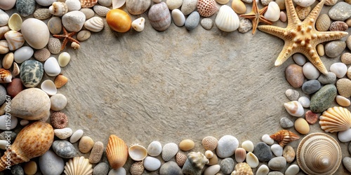 Decorative wall art with pebbles and shells, Wall Art, Seasonal,  Wall Art, Seasonal, Nature Lovers, Abziehen photo