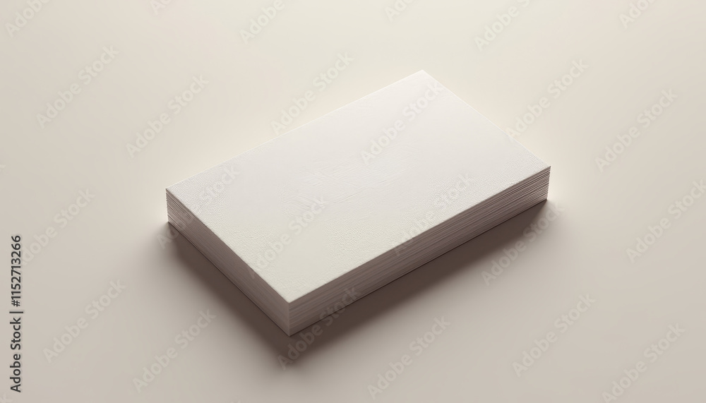 Embossed business card mockup with soft shadows on light background, copy space Embossed business card mockup with soft shadows on light background, copy space