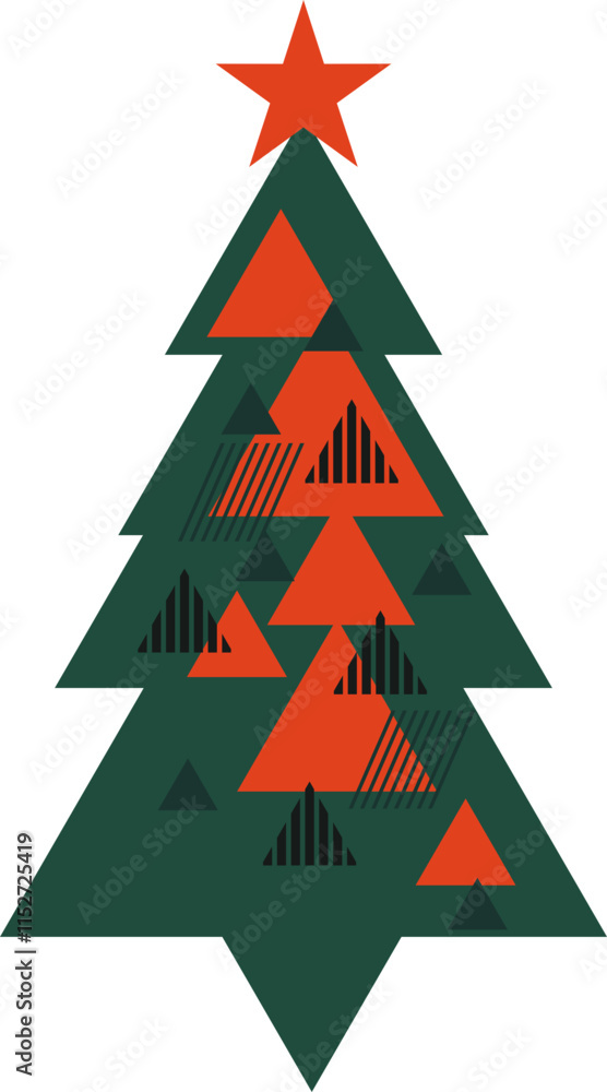 Fototapeta premium Geometric Christmas Tree