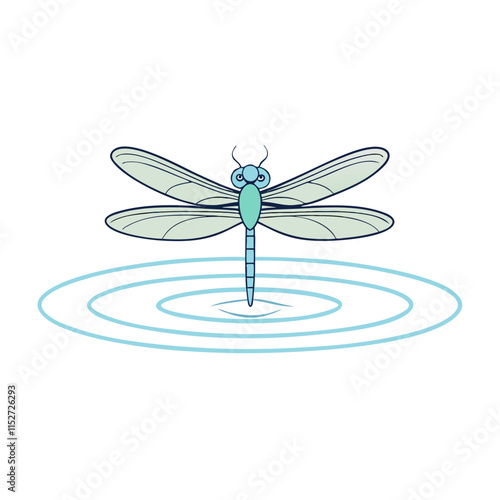 dragonfly isolated on white