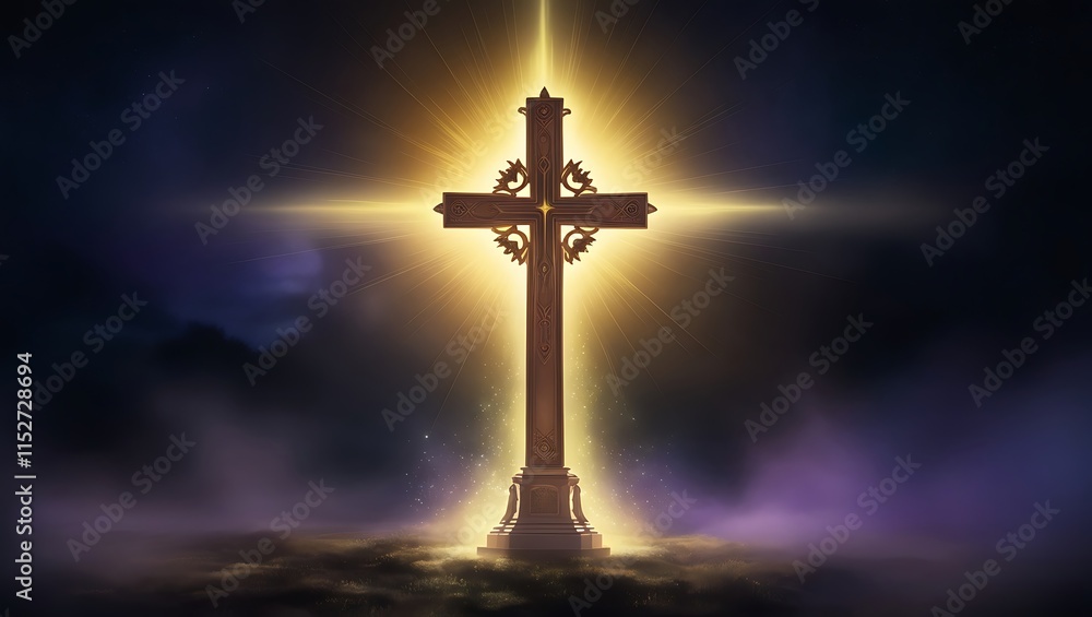 Naklejka premium cross on the top of the cross