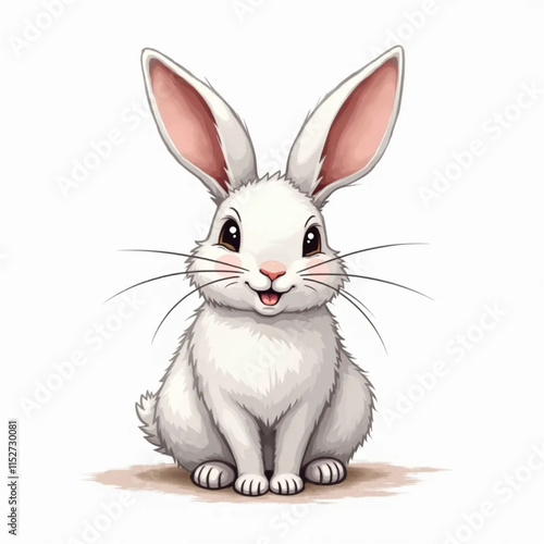 white rabbit with background