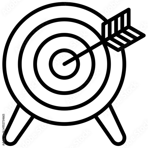 Target Marketing Outline Icon, Business and Marketing Outline Icon