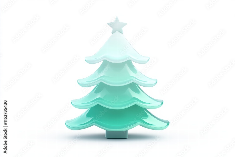 Stylish mint green Christmas tree decoration. Stylish mint green Christmas tree decoration.