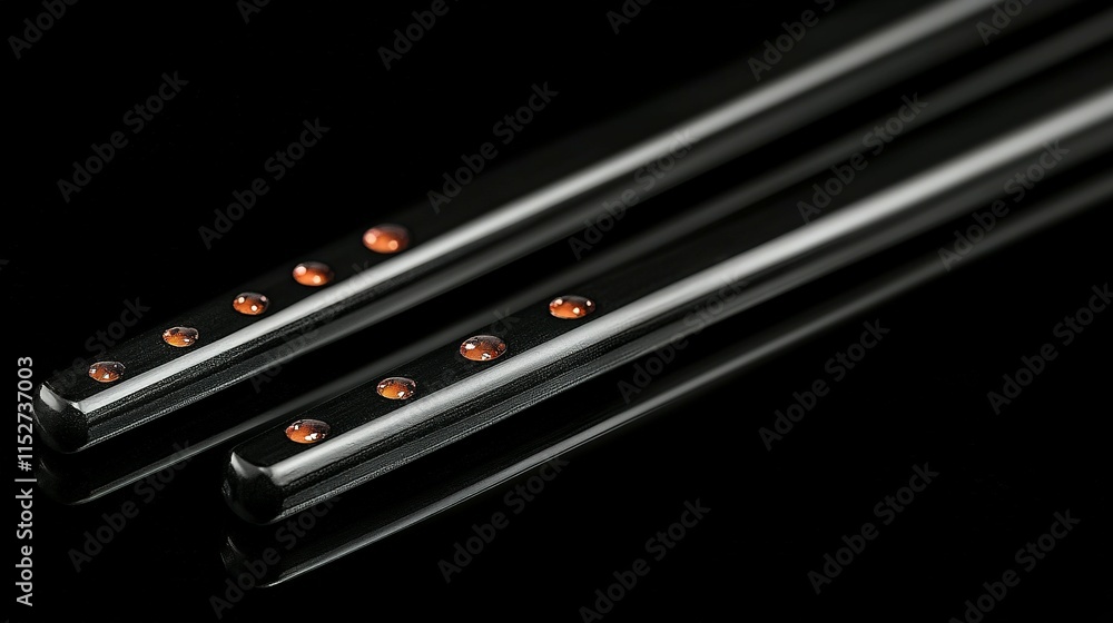 Sushi Held by Sleek Black Chopsticks for a Perfect Bite Sushi Held by Sleek Black Chopsticks for a Perfect Bite