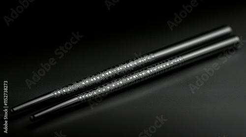 Wallpaper Mural Black Chopsticks Featuring a Tempting Piece of Sushi Torontodigital.ca