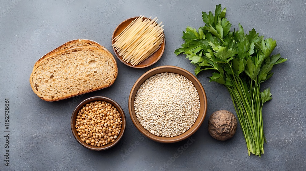 Healthy Food Ingredients Flat Lay - Flat lay photography Healthy Food Ingredients Flat Lay - Flat lay photography