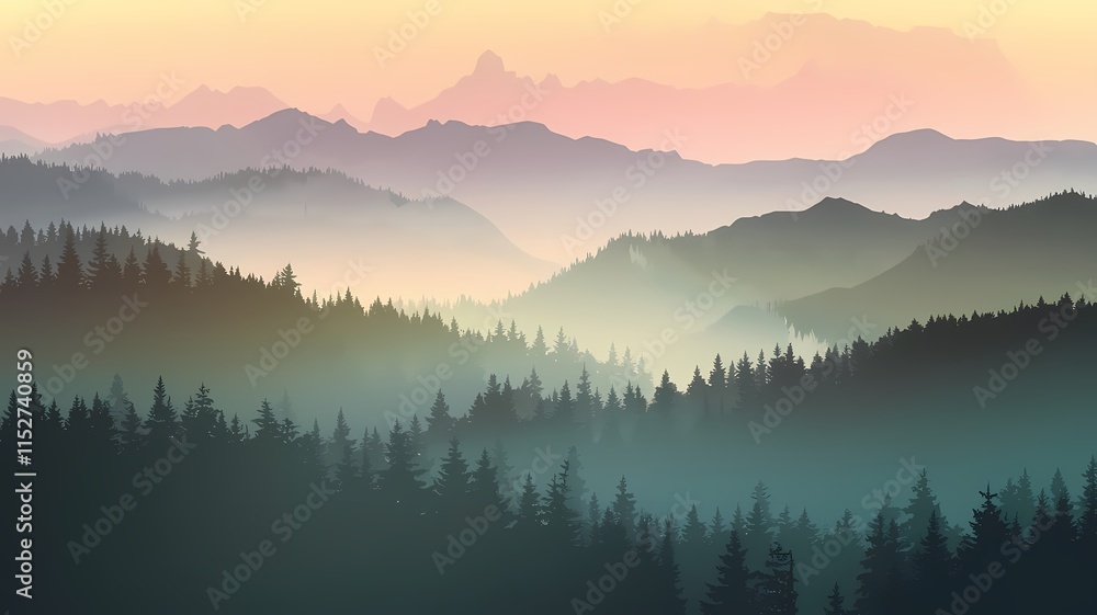 Fototapeta premium sunrise over the mountains