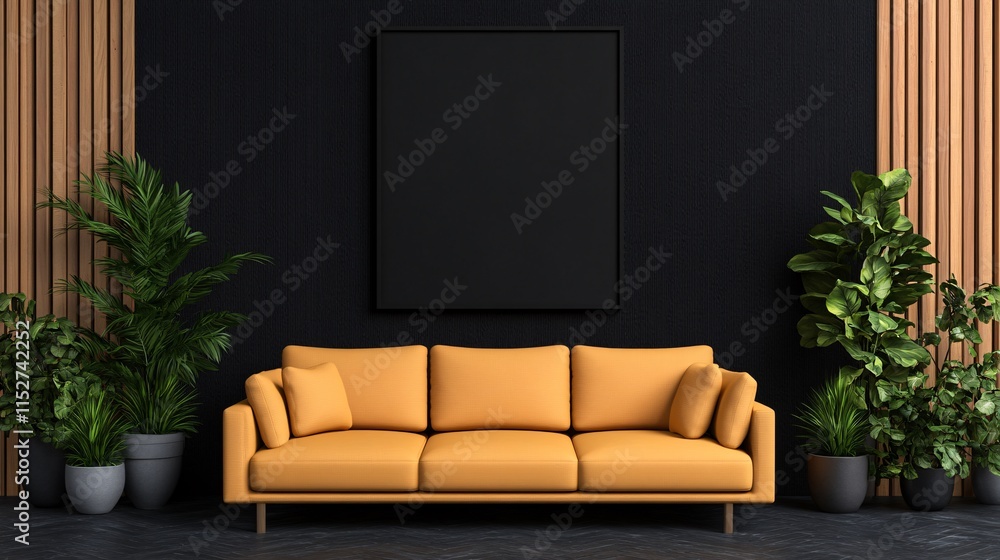 Modern Black and White Vertical Canvas Mockup Modern Black and White Vertical Canvas Mockup