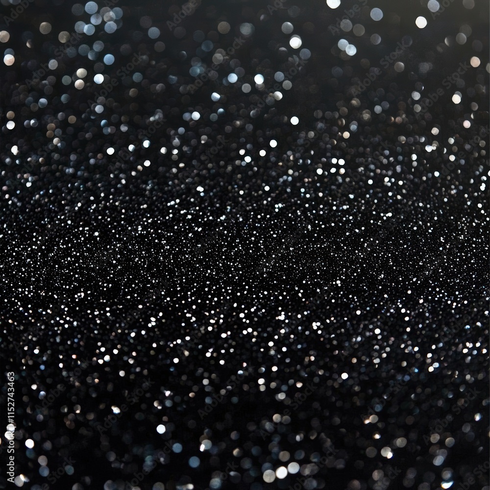 Fototapeta premium Shimmering silver dots on a black background