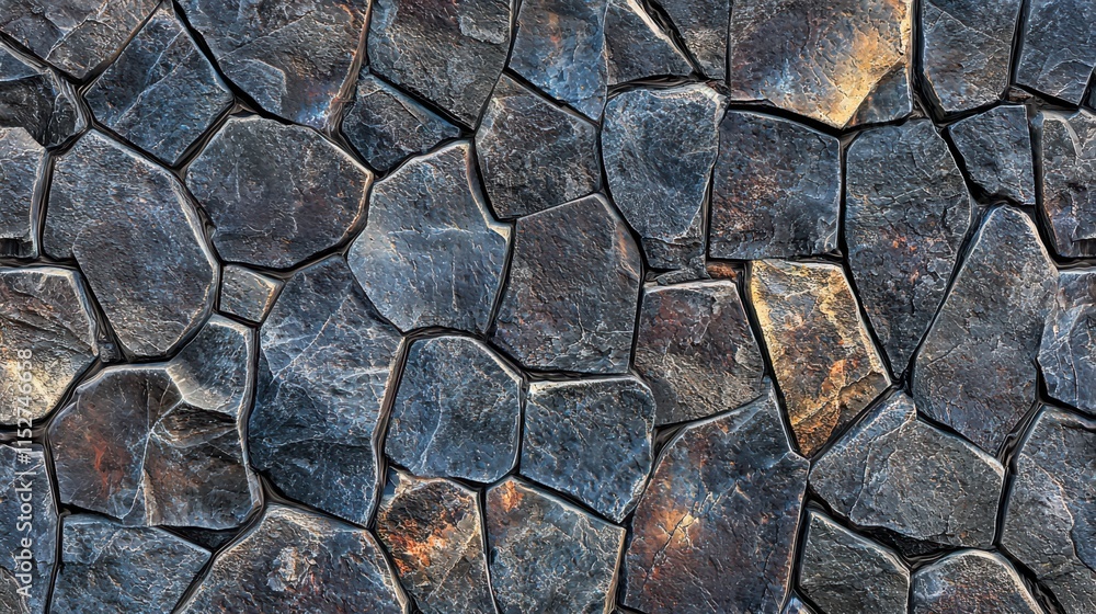 Irregular Stone Wall Texture: A Dark, Grayish-Blue Mosaic of Rough-Hewn Stones Irregular Stone Wall Texture: A Dark, Grayish-Blue Mosaic of Rough-Hewn Stones
