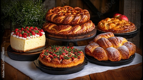 Wallpaper Mural Homemade Desserts Display with Fresh Ingredients Torontodigital.ca