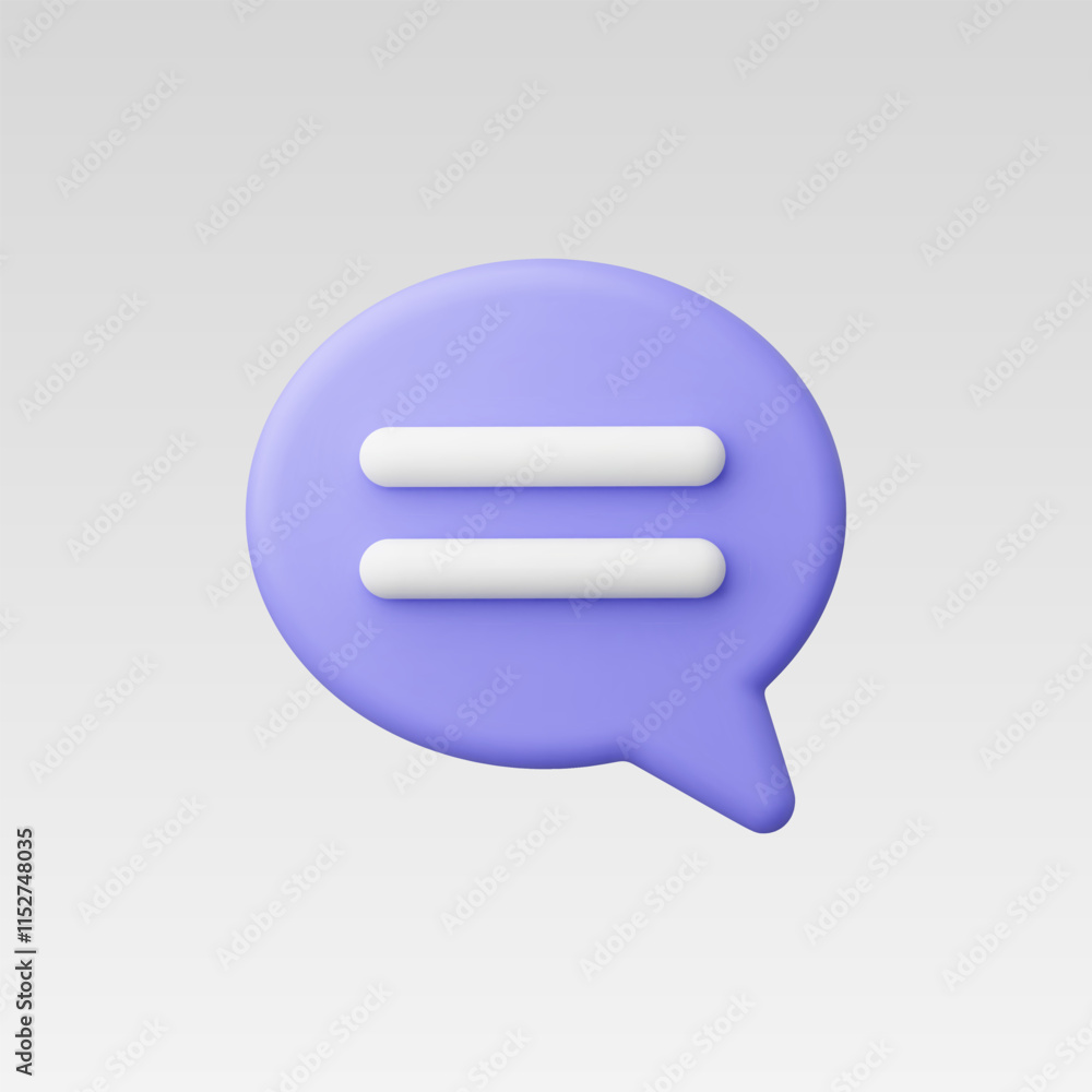 3d Realistic Chat or Message Icon vector illustration 3d Realistic Chat or Message Icon vector illustration