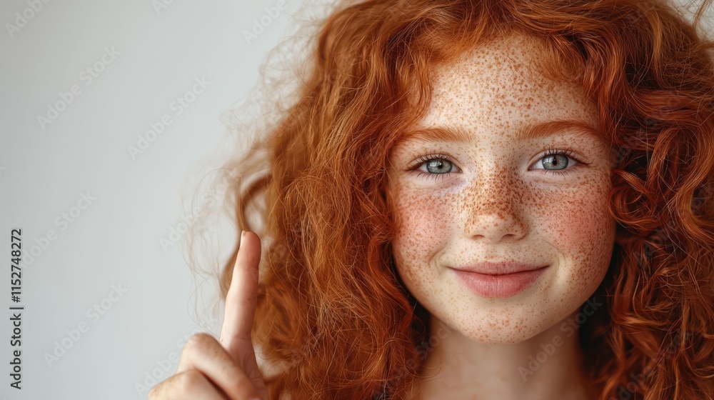 Portrait of a Freckled Redhead Girl Portrait of a Freckled Redhead Girl