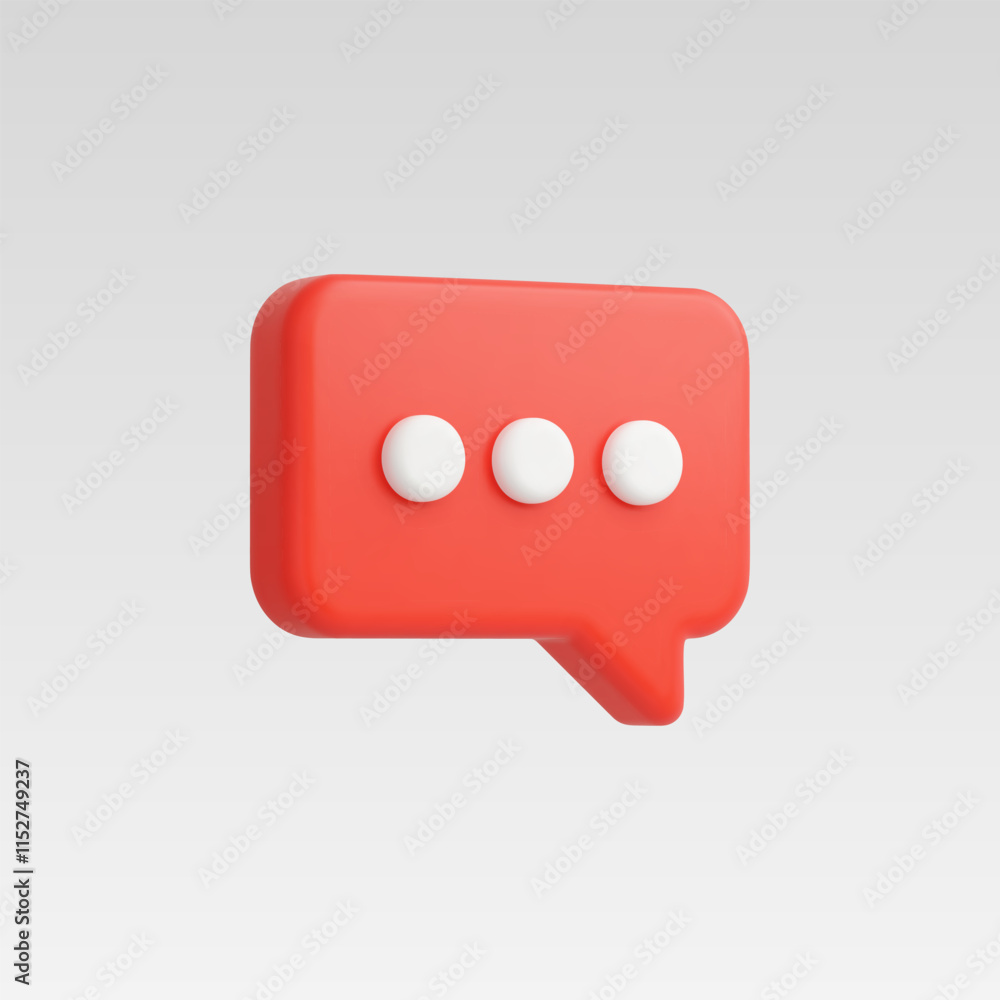 3d Realistic Chat or Message Icon vector illustration 3d Realistic Chat or Message Icon vector illustration