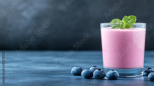 Delicious Blueberry Yogurt Smoothie Drink - Healthy eating