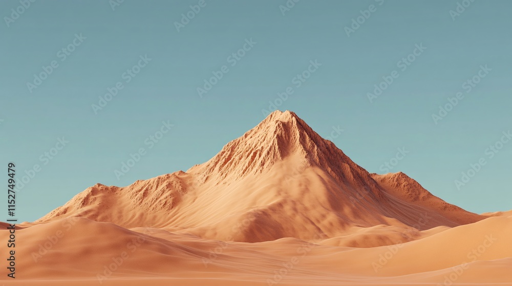 Naklejka premium Smooth Gold Abstract Mountain Landscape in High Definition