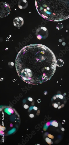 Wallpaper Mural Colorful soap bubbles floating in the air Torontodigital.ca