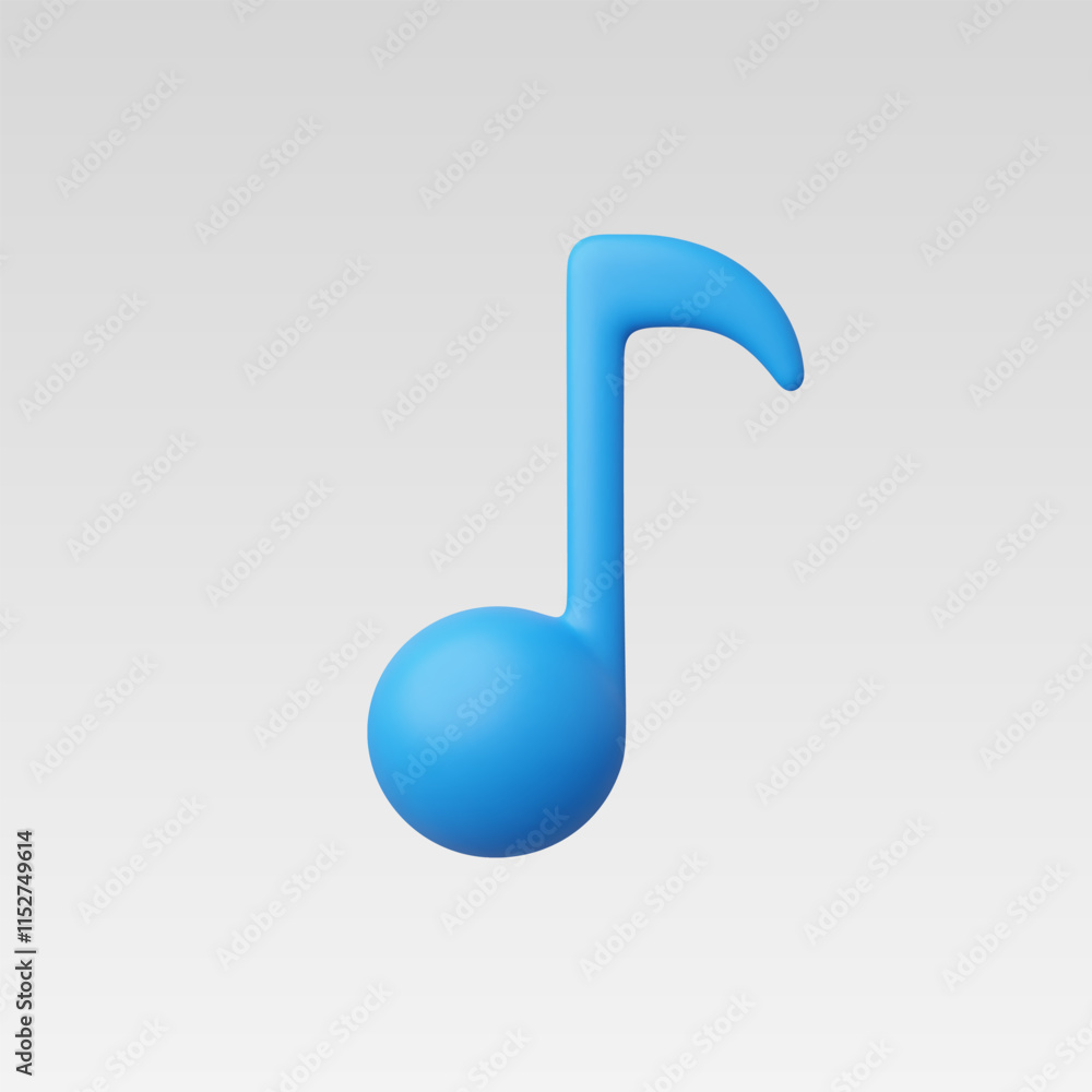 3d Realistic Note Music vector illustration 3d Realistic Note Music vector illustration