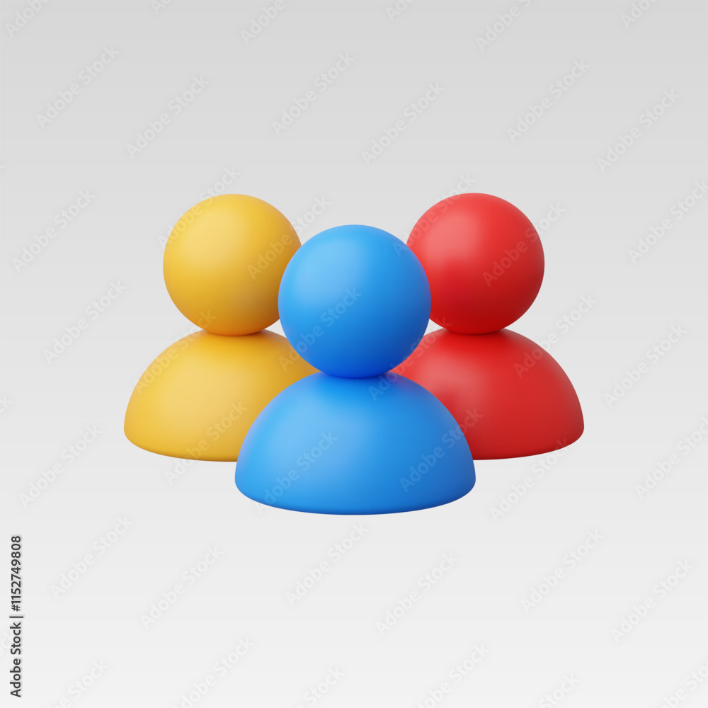 3d Realistic Group of people, Team work concept vector illustration 3d Realistic Group of people, Team work concept vector illustration