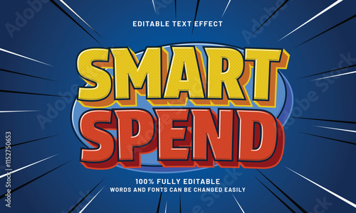 smart spend editable text effects with a promo and discount theme